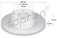 Brake Disc Front - 284Mm - Fits BMW 1 Series, F20, F21