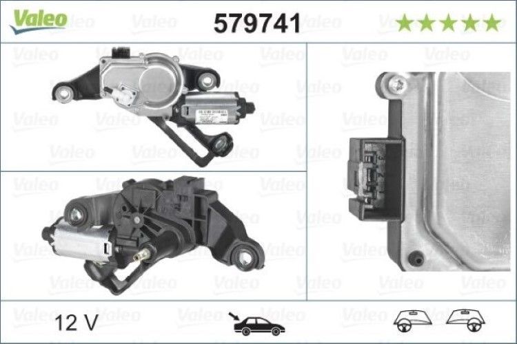 Tailgate Wiper Motor 67637199569, fits BMW 1 Series 2003 - 2013