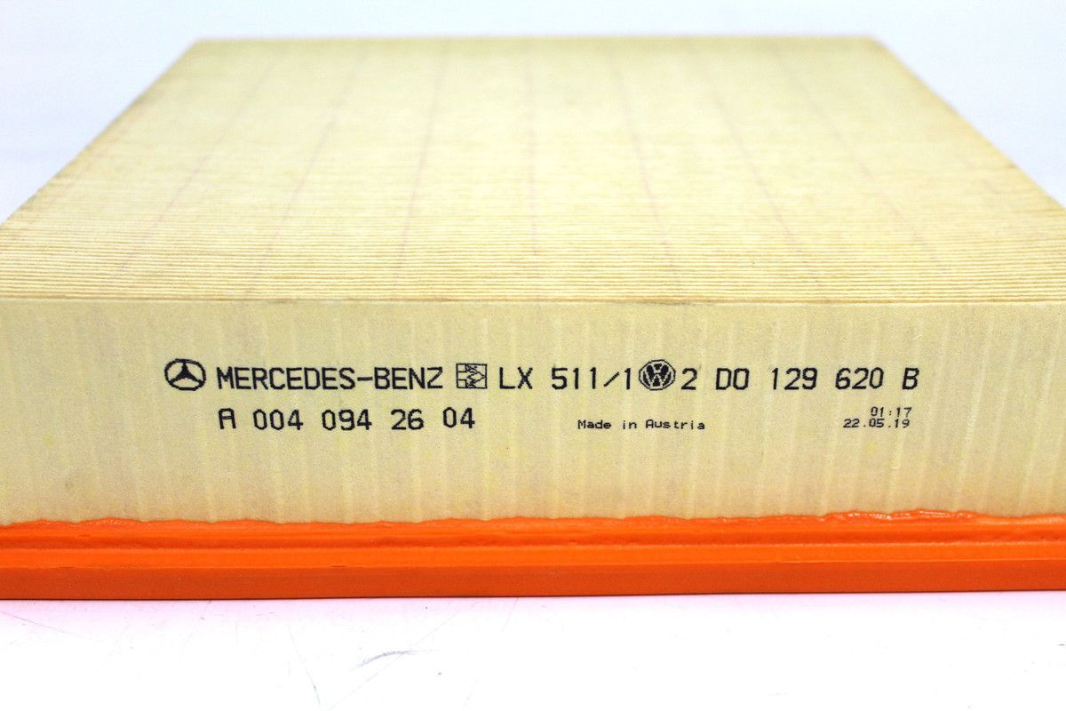 Air Filter 2D0129620B, fits Volkswagen LT & Mercedes-Benz Sprinter 1995 Onwards