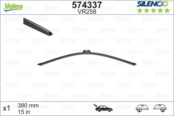 VALEO Wiper Blades (Rear) – BMW X5 (E70), Volvo XC60 I, XC90 I (61627161029)