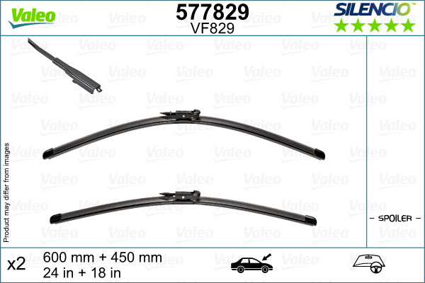 Wiper Blades (Front) – BMW 4 Series Coupe (F32, F82), Convertible (F33, F83), Gran Coupe (F36) (OEM 61612349871) (Valeo)
